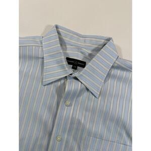 Robert Talbott Shirt Mens 17 35 Blue Stripe Button Down Hong Kong